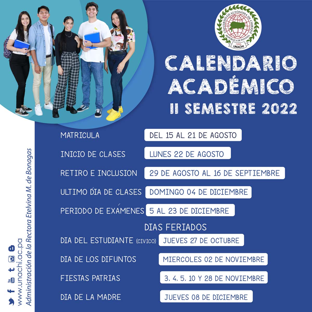 Calendario Escolar 2022 2023 Unachi IMAGESEE